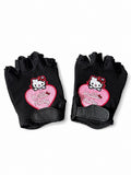 Lifting gloves for women with a cute cat design