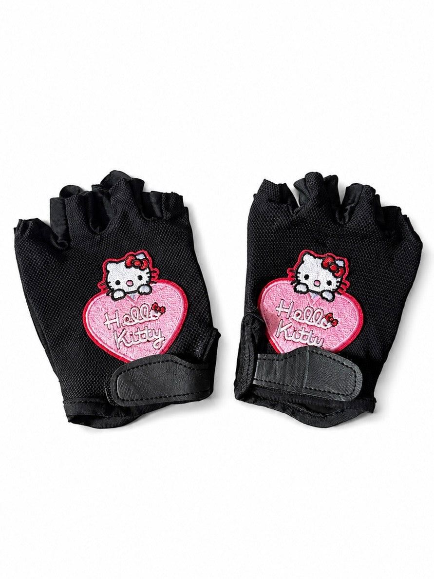 Lifting gloves for women with a cute cat design