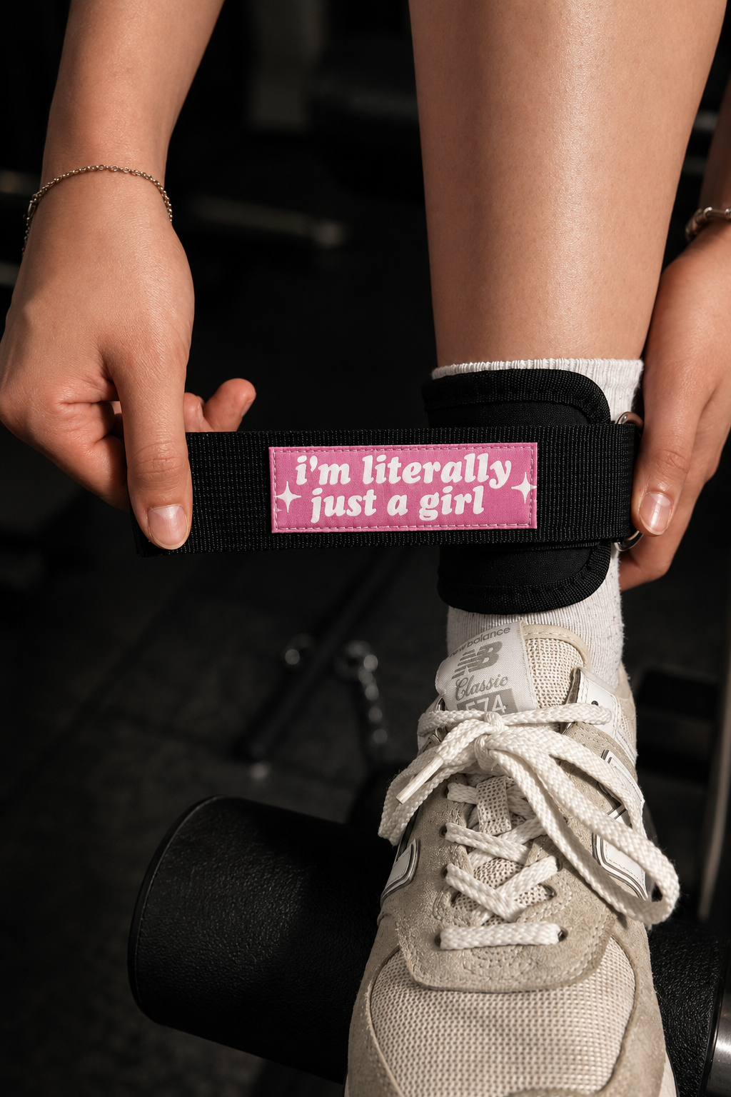 “I’m Literally Just a Girl” Women’s Cable Ankle Straps