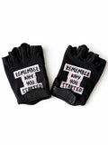 Lifting gloves for women with a motivational phrase