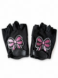 Lifting gloves for women with a bow